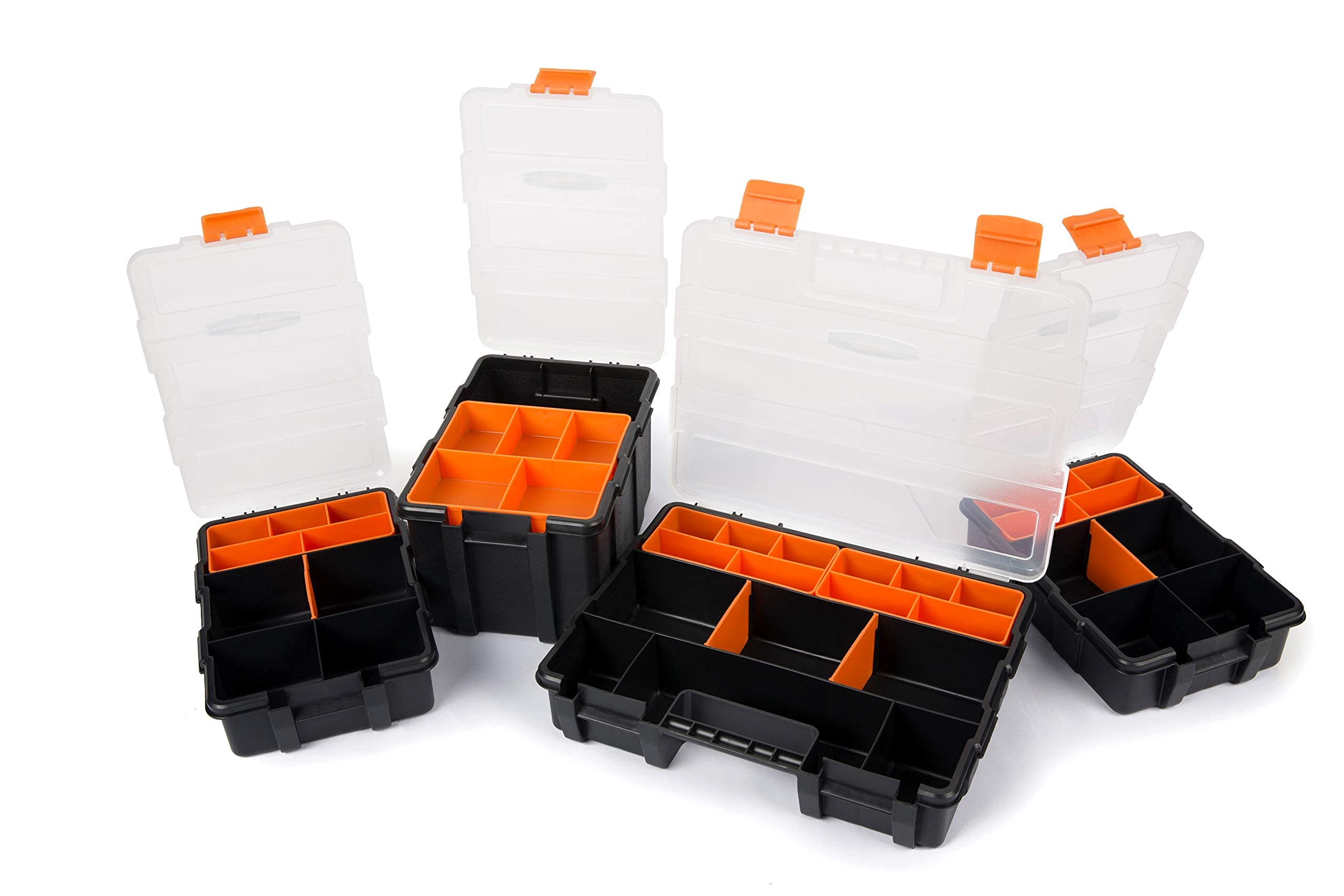 KENDO Sortierboxen für Kleinteile Set - 3-tlg. 32 Fächer - Sortimentskasten 5