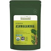 Banyan Botanicals Organic Ashwagandha Root Powder&ndash;1lb Bulk (504 Servings)Natural Cortisol Manager &amp; Adrenal Support&ndash;Stress Relief, Better Sleep &amp; Energy&ndash;Adaptogen for Smoothies &amp; Moon Milk&ndash;Vegan,FFL*