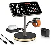 Wireless Charging Station, 3 in 1 Magnetic Magsafe Charger for Apple Device | Fast Charging Tree-Shaped Stand with 20W Adapte