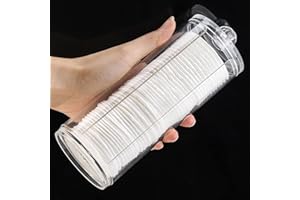 Tecbeauty Cotton Pad Holder Makeup Pads Cotton Swab Dispenser for Bathroom Storage,Clear, Acrylic, 2.9x7.5 inch