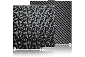 SAHVAIM Diamond+Carbon Plate for ELEGOO Centauri Carbon Build Plate 260x271mm, Dual-Sided PEO PET Magnetic Spring Steel Bed CC Plate, High-Temp Resistant Printing Surface for ELEGOO Centauri Carbon 3D Printer