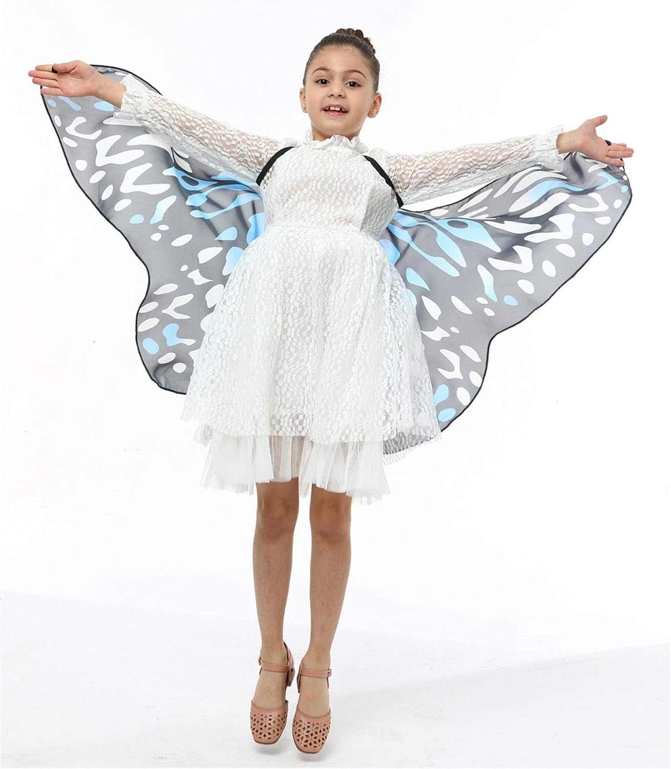 Toys Games Capes Wings For Kids Premium Flexible Fairy Butterfly Shawl Colorful Pixie Poncho Halloween Costume For Boys Girls Party Fancy Dress Up Princess Pretend Decorative Gift Kfnire Butterfly Wings Cape
