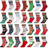 MarJunSep 28 Pairs Women's Christmas Holiday Socks Bulk for Unisex Adults Family Christmas Gifts Exchage Stocking Stuffers
