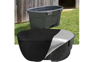 MILULU 420D Oxford Stock Tank Cover, Keep Your Water Tank, Tub, Pool Clean (for 100 Gallon Oval Tank)