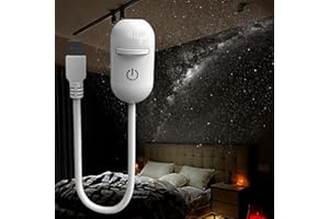 Galaxy Projector, 2-in-1 Starry Sky Projector & Night Light, 360° Adjustable LED Space Galaxy Lamp, Milky Way Mood Lighting, 