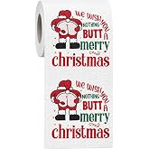 Funny Christmas Toilet Paper, Novelty Christmas Gag Gifts for Him Her | Printed Santa Holiday Toilet Paper Roll, Xmas Bathroom Toilet Decorations Supplies