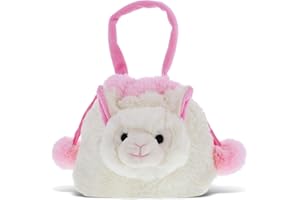 DolliBu Llama Plush Handbag - Super Soft Plush Stuffed Animal Purse for Children's Accessories, Kids Hand Bag Toy Purse, Pretend Play, Fluffy Dress Up Toy Purses for Girls & Boys