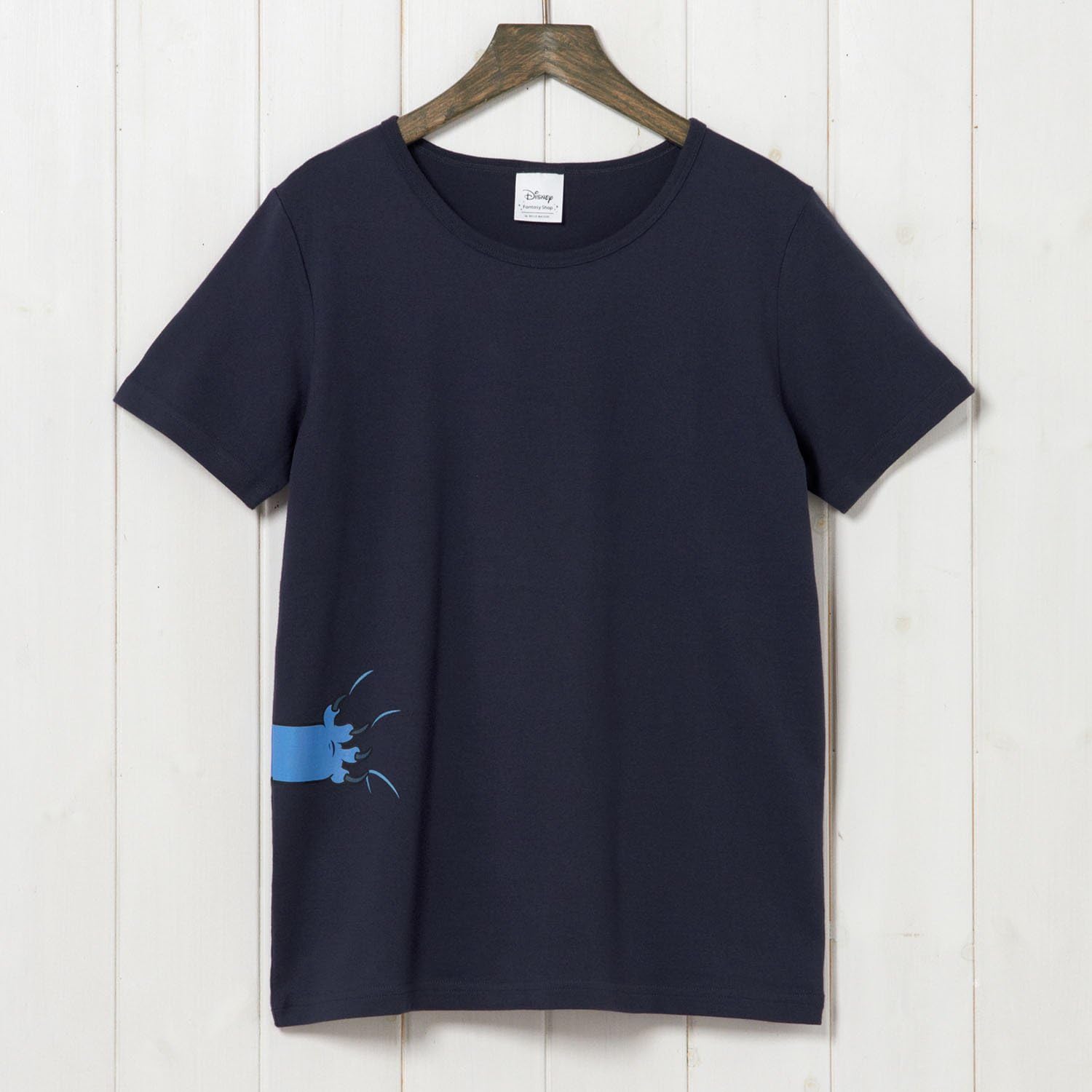 Amazon ベルメゾン ディズニー つながるプリントｔシャツ メンズ スティッチ ネイビー Tシャツ カットソー 通販