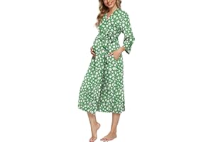 Xpenyo Women's Maternity Sleepwear,Labor/Delivery/Nursing/Hospital Nightgown Kimono Robes Long Pregnancy Loungewear