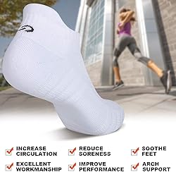 Lapulas Athletic Ankle Socks, Low Cut Cushioned