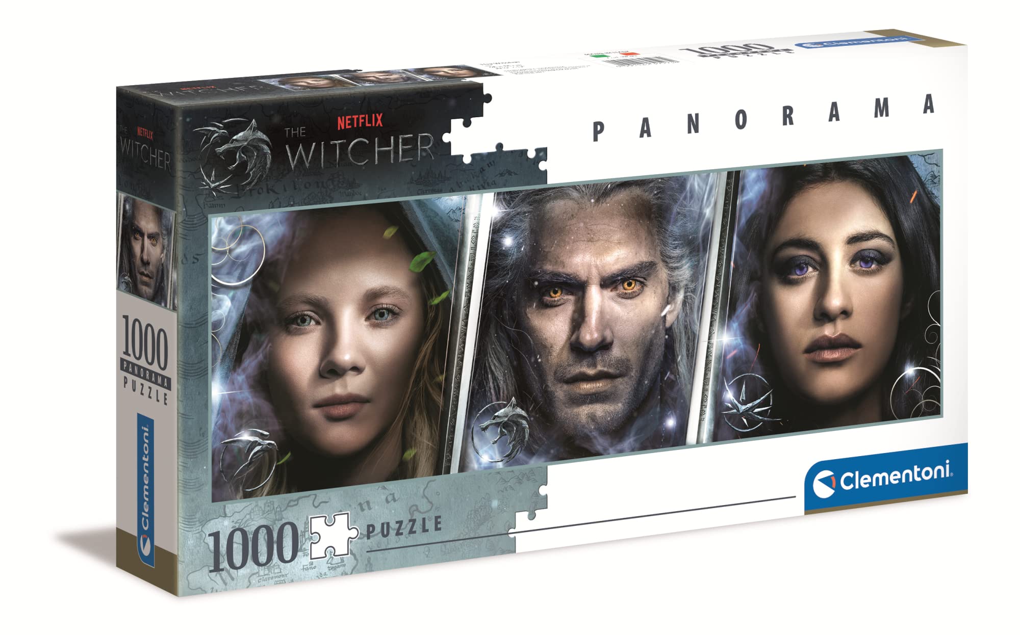 Clementoni Collection 39593, The Witcher Panorama Puzzle for Children and Adults - 1000 pieces, Ages 10 Years Plus