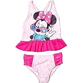 Disney Minnie Mouse Racerback Tankini Top and Bikini Bottom Swim Set Infant to Big Kid