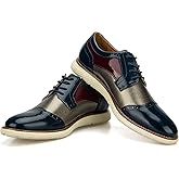 JITAI Men's Oxford Shoes,Dress Shoes Lace-up Wingtip Brogue Shoe Mens Lightweight Fashion Shoes.