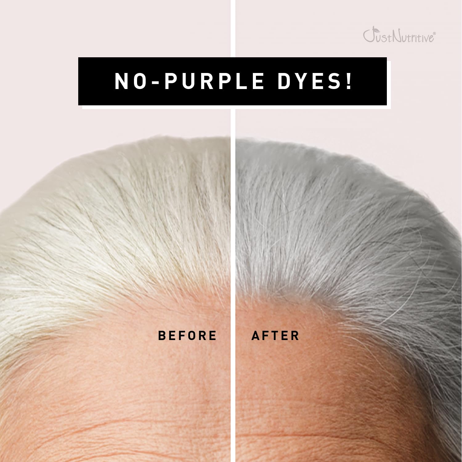 Just Nutritive Gray Hair Shampoo | Gray Hair Treatment | Just Natural Hair Care | Natural Shampoo 16 Oz