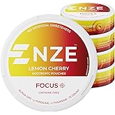 NZE Caffeine Free Nootropic Pouches (Lemon Cherry) - Nootropic Pouches with Alpha GPC, L-Tyrosine & L-Theanine - No Sugar or Artificial Sweeteners - 15 Pouches Per Can - 5 Pack