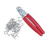 Straight Hog Ring Pliers Set & 200pcs Galvanized