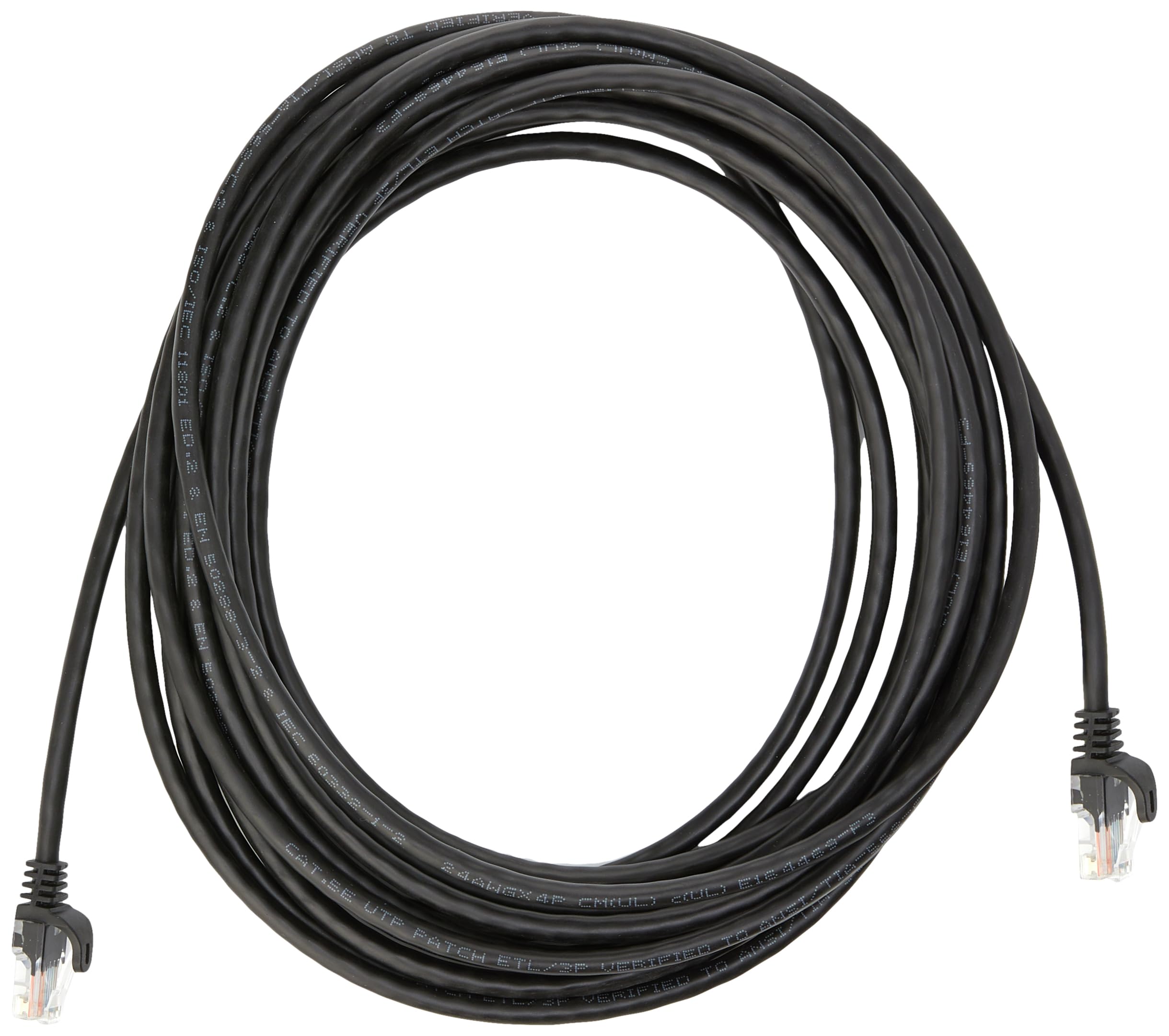 StarTech.com 7m Black Cat5e Patch Cable with Snagless RJ45 Connectors - Long Ethernet Cable - 7 m Cat 5e UTP Cable (45PAT7MBK)