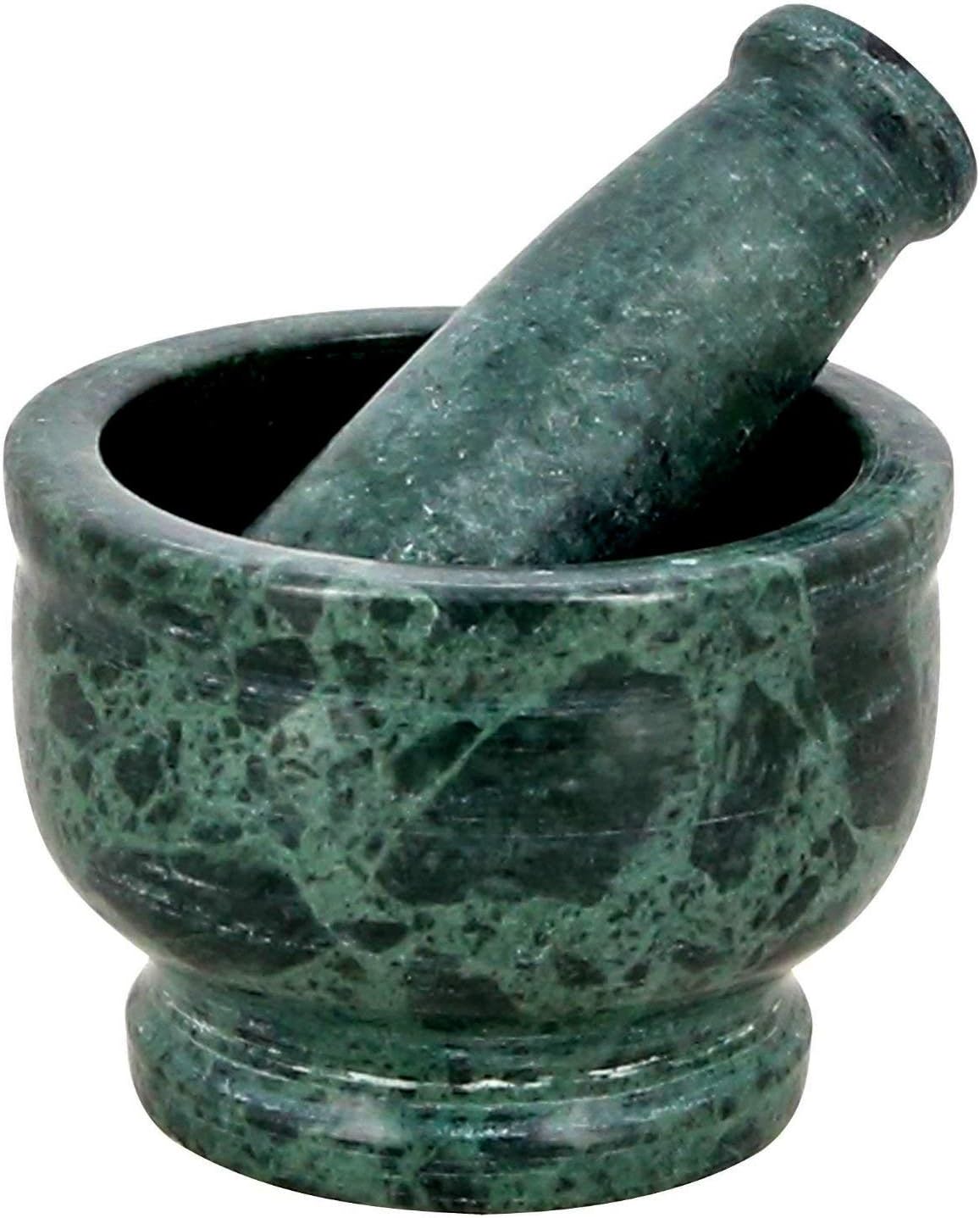 EtsiBitsi Green Mortar and Pestle Set, kharad, Masher Spice Mixer for Kitchen 4 inches_EB_KT_001