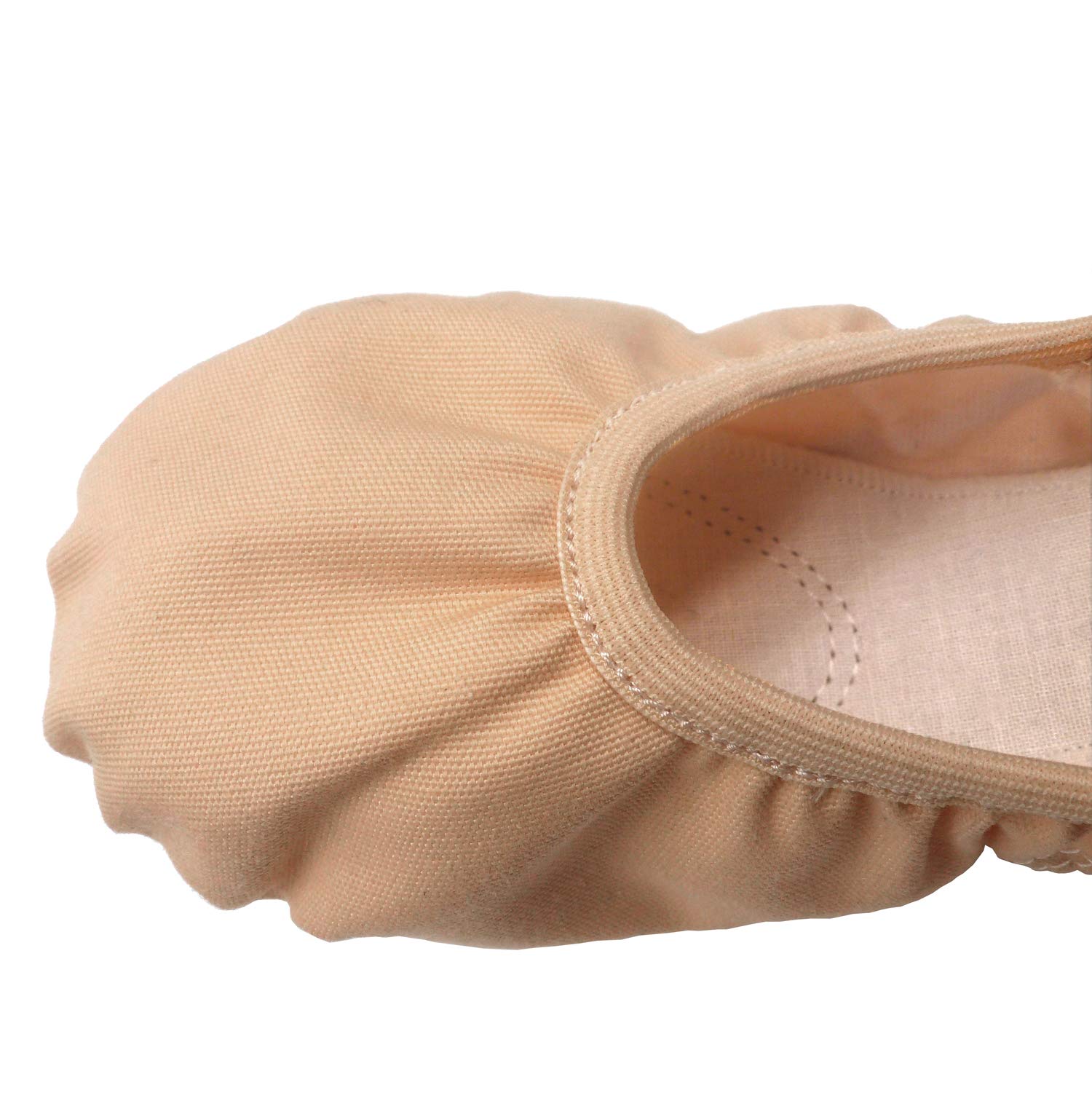NewChao Canvas Ballet Shoes for Women Girls, Ballet Slipper Dance Flats Yoga Shoes Beige