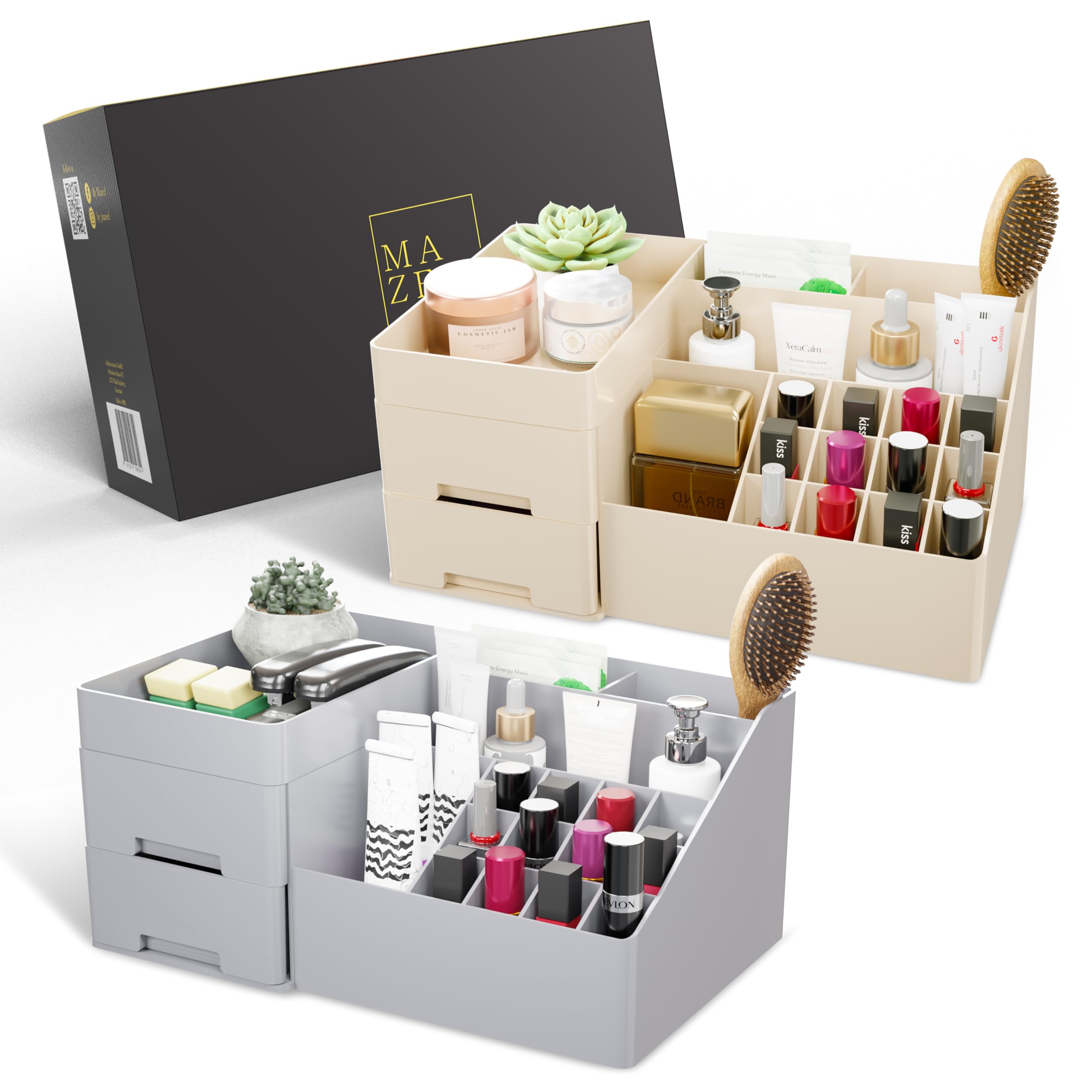 Makeup Organiser Storage Box (White)