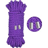Coldairsoap Soft Silk Rope, Purple, 32ft Nylon Rope (Purple) | Skin Friendly, Twisted Trim Cord, Christmas Home D&eacute;cor Embellish, Costumes Bag Drawstrings