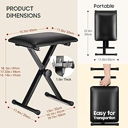 CAHAYA Keyboard Bench X-Style Height Adjustable