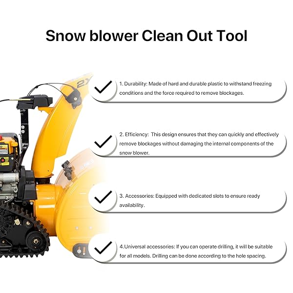 SNOW THROWER CHUTE CLEARING TOOL FOR MTD OEM-731-2643,CUB CADET 931-2643, CRAFTSMAN CLEAN OUT TOOL