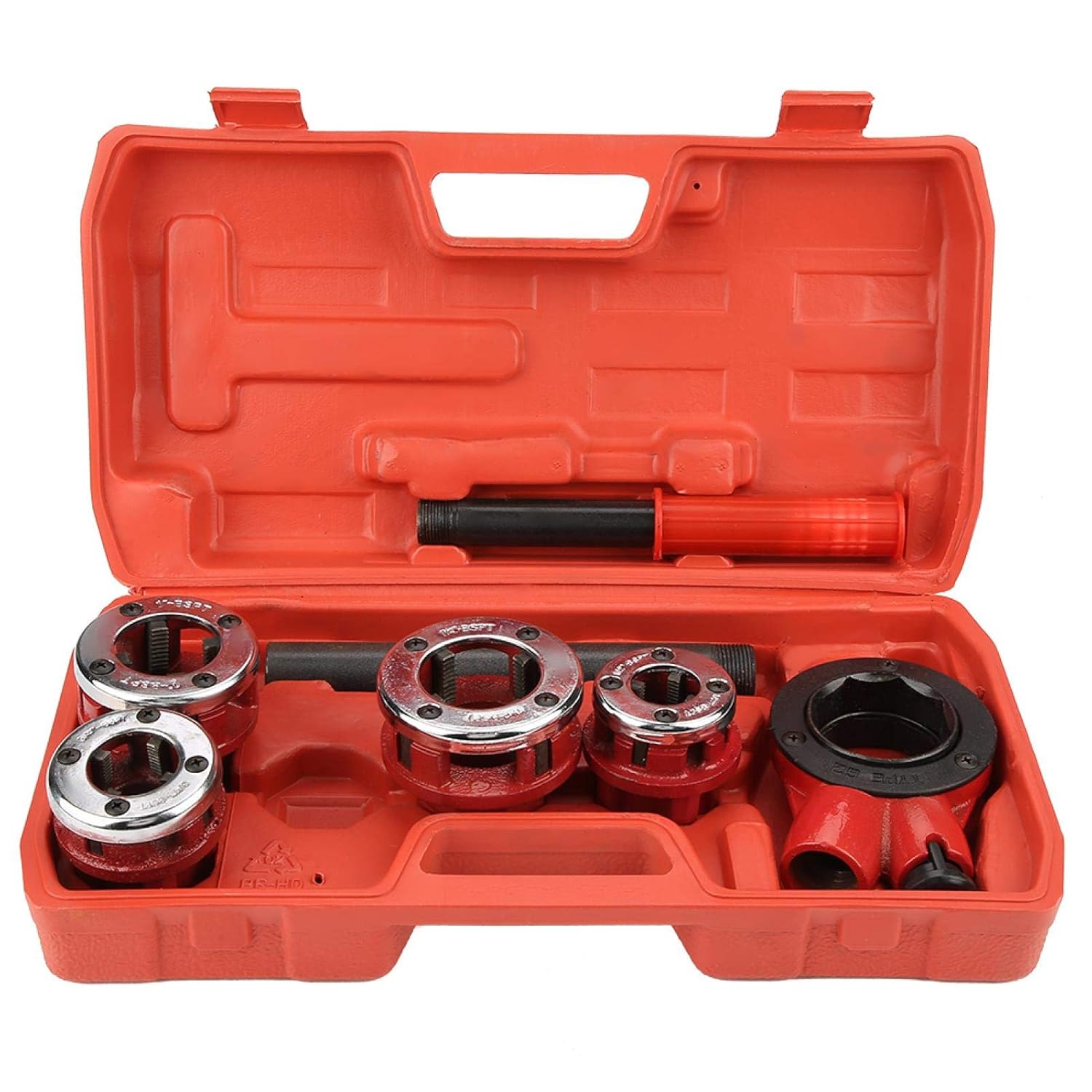 Manual Ratcheting Tap and Die Set, Pipe Threading Set, for Iron Pipe for Work for Galvanized