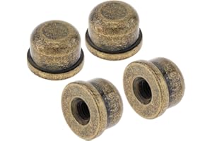 RTNLIT 4pcs Antique Brass Lamp Finials Caps, Threaded 1/4-27 lamp Shade Screw Cap, 1/2 Inch Tall for Lamp Harp Tops