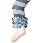 Jefferies Socks Big Girls' Dot and Stripe Multi Ruffle Footless Tight