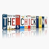 The Chick Inn All-Aluminum Metal Sign – Vintage License Plate Style Wall Decor for Kitchen, Farmhouse, Restaurant, Garden, Chicken Coop Decorations – 16 x 4 Inch