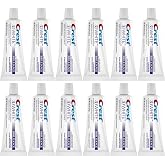 Crest 3D White Brilliance Toothpaste, Vibrant Peppermint, Travel Size, 0.85 oz (24g) - Pack of 12