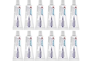 Crest 3D White Brilliance Toothpaste, Vibrant Peppermint, Travel Size, 0.85 oz (24g) - Pack of 12