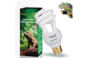 UVB Bulb for Reptiles, 5.0 13W UVB Light for Reptiles, Hygger zoo UVA UVB Reptile Light Bulb Reptile UVB Bulb UVB Light for Hermit Crab Snake Chameleon Reptile Lamp Terrarium Lamp for Tropical Reptile