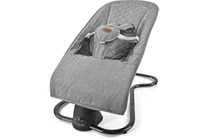 YHPOYLP Electric 2-in-1 Vibrating Baby Bouncer Seat & Baby Swings for Infants, Adjustable Baby Rocker for Newborn,Baby Bouncer with Bluetooth,0-6 Months Up to 6-20 lbs Indoor & Outdoor Use(Grey)