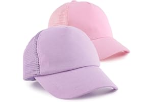 PEECABE Kids Baseball Hat Novelty Flat Brim Toddler Sun Hat Boys Girls Trucker Cap Spring Summer