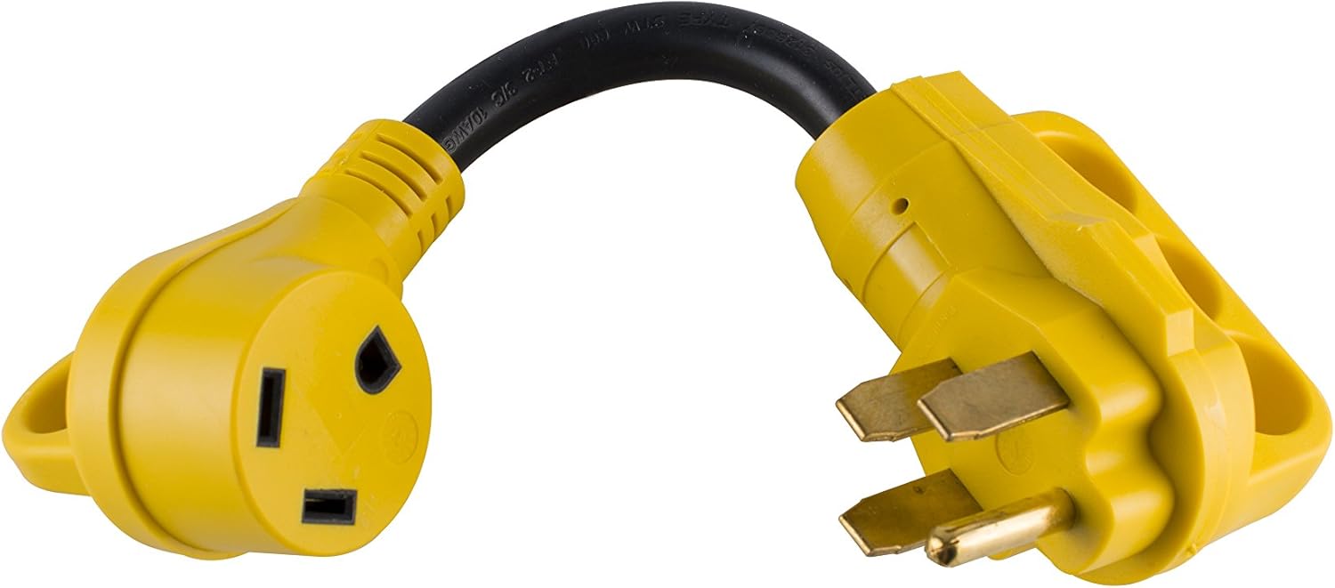 MAXXHAUL 80708 Dogbone RV/Electrical Adapter 15Amp Male to 50 Amp Female with Handle for Easy Removal: Automotive
