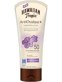 Hawaiian Tropic AntiOxidant+ Sunscreen Lotion, Lightweight Sun Protection, Broad Spectrum, SPF 50, 6 Ounces