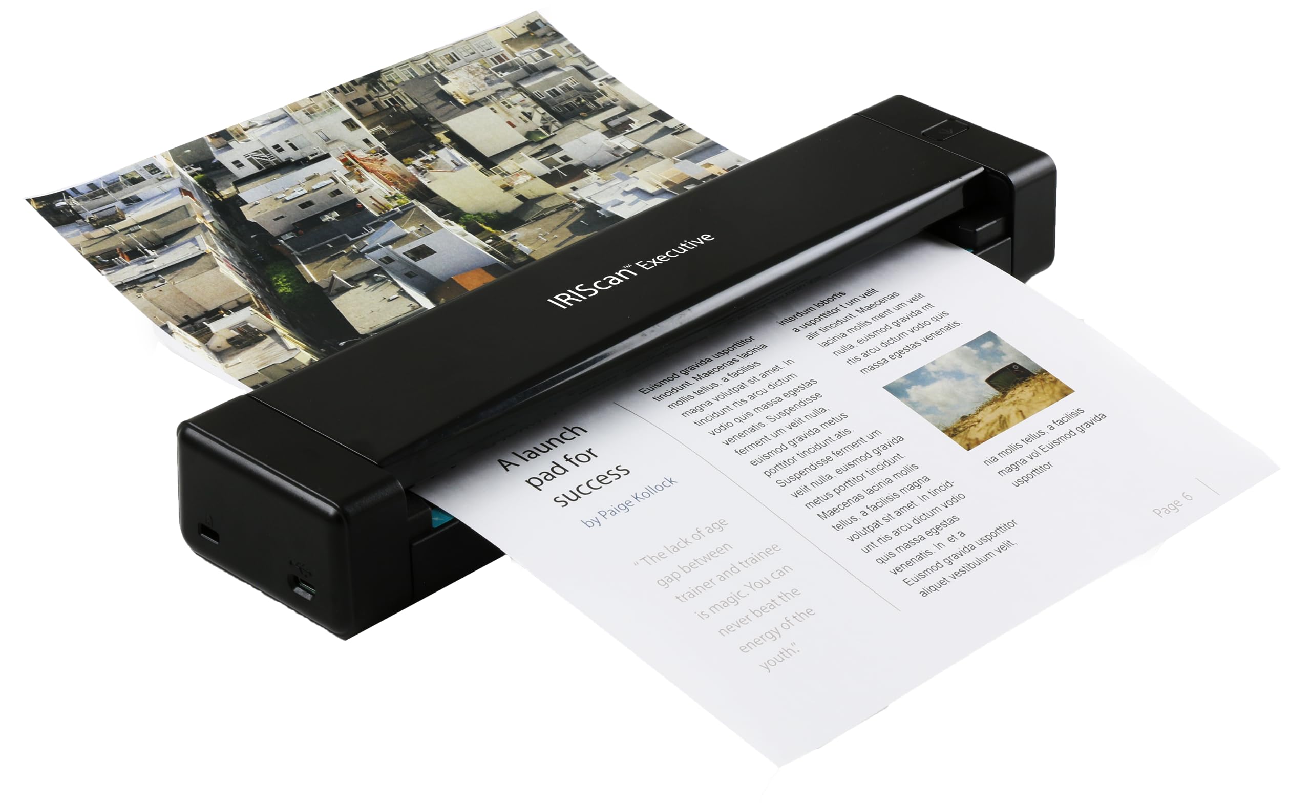 IRIScan Executive Portable scanner-v4pro 8PPM Duplex Document Scanner,Receipt Scanner, Free Readiris PDF Editor, scanners for Computers, scan to Word, PDF, XLS, Bus.Cards to Outlook,USB Windows only