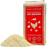 RentACoop Premium Hemp Bedding for Chickens, Rabbits, Horses - 300L (30lbs) | Natural biodegradable hemp bedding, soft hemp fibers, low-dust and odor control, super absorbent, long-lasting bedding option