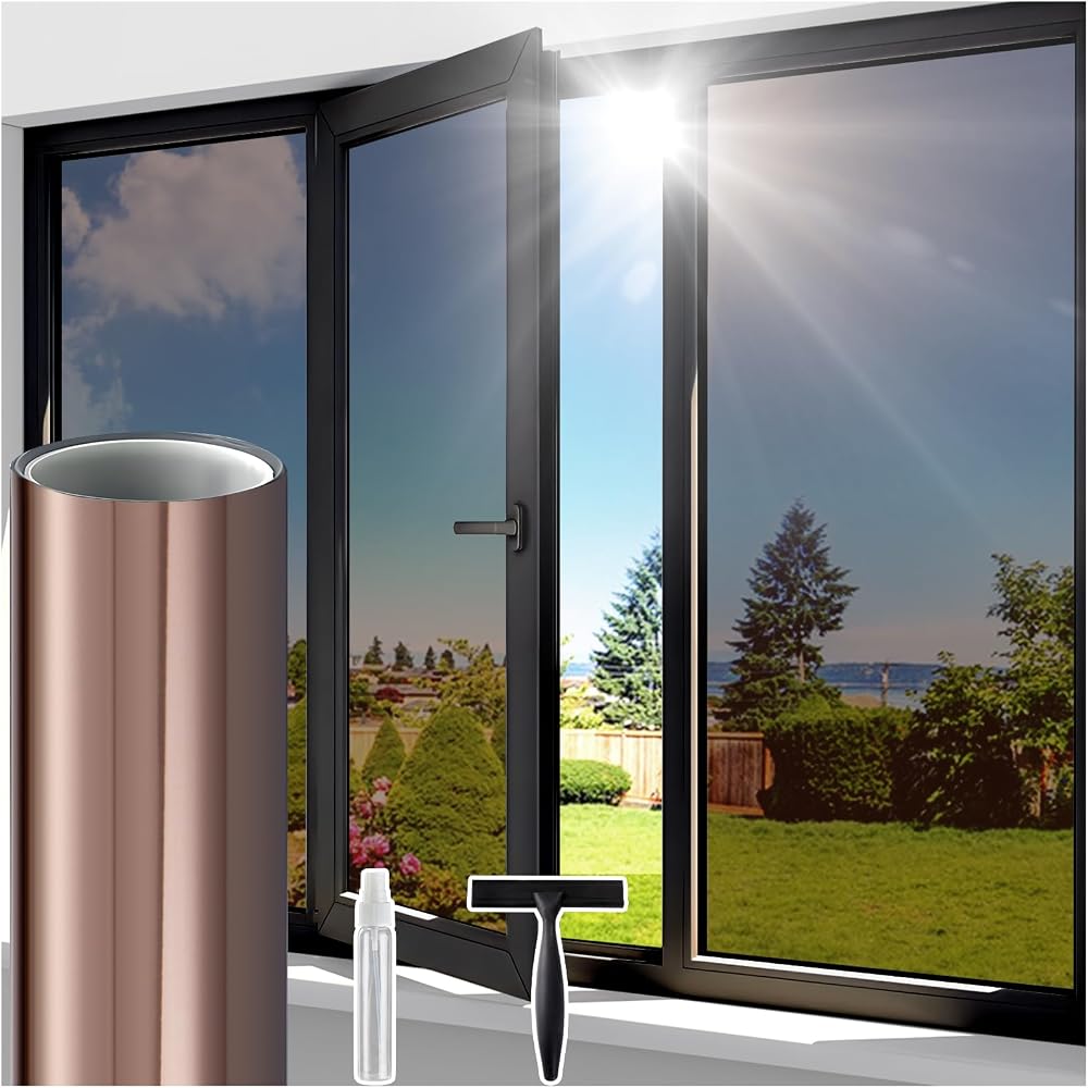 Lifetree One Way Clear Window Film Privacy Brown 60x200cm