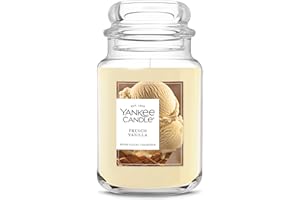 Yankee Candle French Vanilla, Scented Candle, 22oz Large Jar with up to 150 Hour Burn Time, Giftable, Holidays