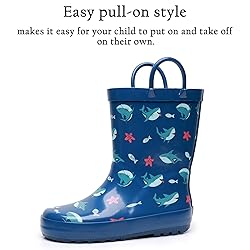 LANCDON Toddler Rain Boots for Boys and Girls