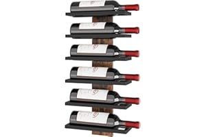 Hoctieon 6 Tier Wall Mount Wine Rack, Wood Wine Racks for Wall, Wall Mounted Wine Bottle Rack, Wall Wine Racks for Wine Bottl