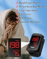 HOLFENRY Fingertip Pulse Oximeter Oxygen Monitor for Adults view 2