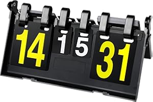 TOPOKO Scoreboard, Score Keeper, Score Flipper, Sport Scoreboard for Indoor & Outdoor Sports, Portable Scoreboard Flips up to