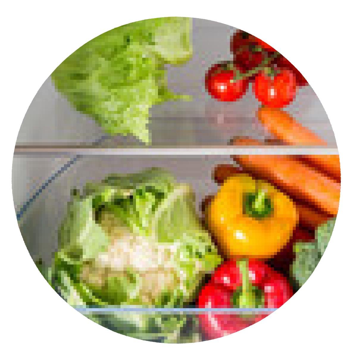 alfombrilla de ratón Abrir la nevera llena de frutas y hortalizas ...