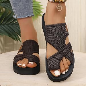 Women's Open Toe Water Shoes, Stylish Non Slip Wear Resistant Outdoor Sandals for Ladies