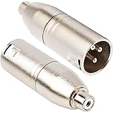 JOMLEY 2 Pack RCA Female to XLR Male Adapter, XLR to RCA Converter, Microphone Adapter