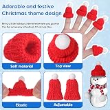 COHEALI 10Pcs Mini Knit Christmas Hats Santa Caps DIY Crafting Party Favor view 2
